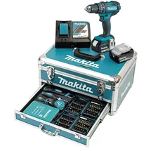 Makita DHP482RFX9 inkl. 2 x 3 Ah + Alukoffer + 96-tlg. Zubehör