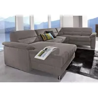 sit&more Wohnlandschaft Top Ascara U-Form, inklusive Boxspring/Federkern-Polsterung, wahlweise mit Bettfunktion grau