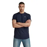 G-Star Lash Ribbed Kurzarm-T-Shirt Sartho Blue II M