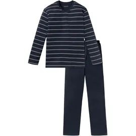SCHIESSER Herren Schlafanzug lang - Nightwear Set, Dunkelblau_159622, 58