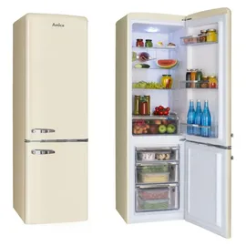 Amica KGCR 387 100 B Retro-Kühl-Gefrierkombination (244 l, 1810 mm hoch, Beige)