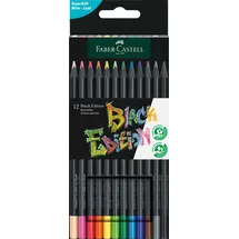 Faber-Castell Buntstifte 12 St. Schwarz/Mehrfarbig