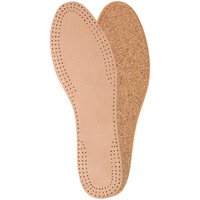 Einlegesohlen mit Korkschicht aus Natürlichem Leder für Männer, Schuheinlagen, Ersatz-Schuhe, Stiefel (Männer / 46 EUR - Beige)