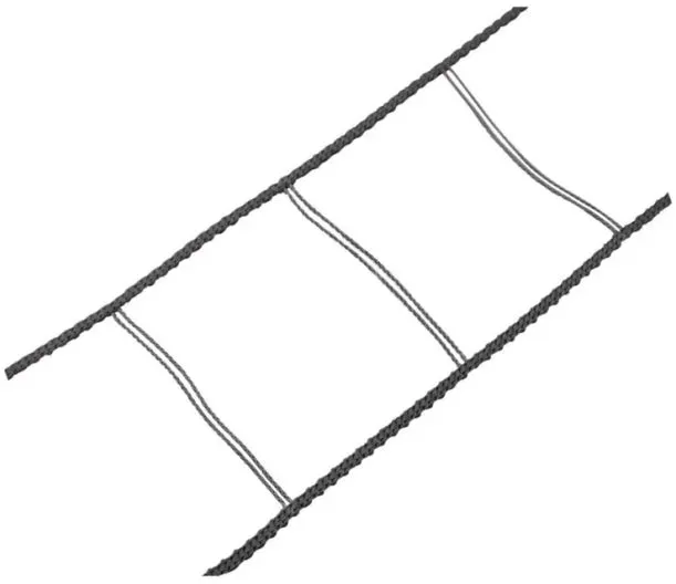 Leiterkordelband für Flachlamelle 50mm, Teilung 42mm #142001201 (Länge Leiterkordel: 45m)