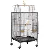 Vevor Vogelkäfig Vogelvoliere 46 x 46 x 77 cm schwarz