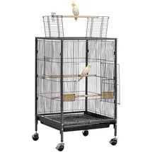 Vevor Vogelkäfig Vogelvoliere 46 x 46 x 77 cm schwarz