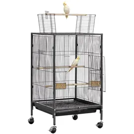 Vevor Vogelkäfig Vogelvoliere 46 x 46 x 77 cm schwarz