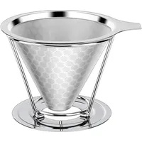 Ceuao Kaffeefilter Wiederverwendbar Permanenter Edelstahl-Filter Mit Abnehmbarem Ständer, Papierlos