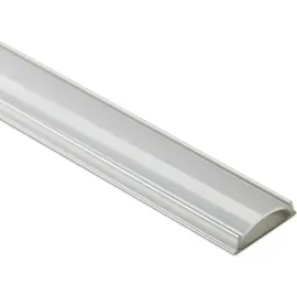SO-Tech LED Profil-42 biegsam mit opaler Abdeckung LED Streifen bis 12 mm - Silber