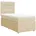 vidaXL Boxspringbett mit Matratze Creme 80x200 cm Stoff