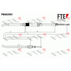 Seilzug Feststellbremse FTE 9250083 für VW Passat B5 Variant