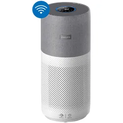 Luftreiniger PHILIPS "AC3033/10 3000i Serie", grau (grau, weiß), H:64,5cm Ø:29cm, Luftreiniger, mit App-Anbindung und für Allergiker geeignet