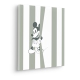 KOMAR Keilrahmenbild im Echtholzrahmen - Mickey Be Yourself - Größe 40 x 40 cm - Disney, Kinderzimmer, Wandbild, Kunstdruck, Wanddekoration, Design