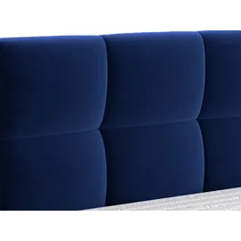 Mirjan24 Polsterbett Genua, Bett mit Bettkasten, Polsterkopfteil, Gasdruckfeder und Metallfüße (Farbe: Fresh 01, Größe: 140x200 cm, - Beige