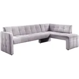 exxpo - sofa fashion Essbank EXXPO - SOFA FASHION "Barista, bequem und elegant, hohe Bodenfreiheit", rosa (powder rose), B:245cm H:83cm T:159cm, Sitzbänke, Essbank, Eckbank Barista bequem und elegant, hochwertige Detailverarbeitung