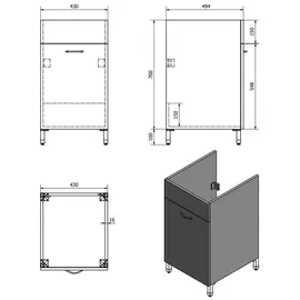 a&n&a aQualine Ausgussbecken 45 x 51 cm