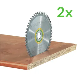Festool HW 190x2,8x30 W48 Kreissägeblatt WOOD FINE CUT 2 Stk. ( 2x 486297 ) 190 x 2,8 x 30 mm 48 Zähne für Vollholz, beschichtete, furnierte Platten