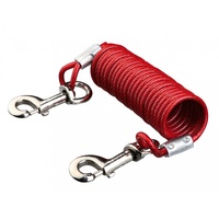 TRIXIE Tie out cable with coiled cable 5 m red