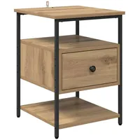 VidaXL Nachttisch Eiche handwerklich 40 x 42 x 56