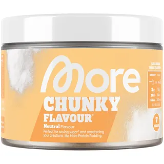 MORE Chunky Flavour, Geschmacksneutral, 150 g, vegan, Geschmackspulver zum Süßen, ohne viel Zucker und Kalorien, mit Inulin und Laktase - made in Germany