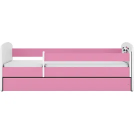 raumhirsch furniture Kinderbett Panda 80 x 180 cm Holzwerkstoff rosa