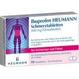 Ibuprofen HEUMANN Schmerztabletten 400 mg Filmtabletten: bei leichten, bis mäßig starken Schmerzen, fiebersenkende & entzündungshemmende Tabletten, 10 St