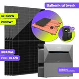 Anker SOLIX - 2000W Balkonkraftwerk Speicher Set 3.2kWh & Montageset Ziegeldach