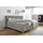 Home Affaire Boxspringbett HOME AFFAIRE "Salo", grau (hellgrau), B:194cm L:211cm, Struktur (100% Polyester);Bezug der Spiegelfläche Matratzendrell aus 100% Polyester;Samtoptik (100% Polyester), Komplettbetten, Boxspringbett, incl.