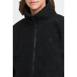 Oxmo OXTovine Damen Teddy-Jacke Übergangsjacke Jacke mit Stehkragen Eingrifftaschen Reißverschluss Loose fit - XS