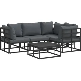 vidaXL Garten-Lounge-Set 5-tlg. schwarz
