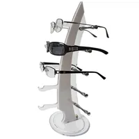 Yudu Brillenetui Acryl Brillenständer für 5 Brillen "Segelboot Form" weiß