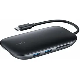 Aukey CB-C71 laptop-dockingstation - portreplikator Schwarz