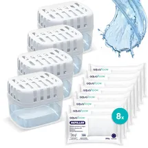 AquaFloow 4x Dehumidifiers + 8x Granulat im 280g Nachfüll-Beute, Luftentfeuchter Nachfüllbeutel, Nachfüll-Packs | Verhindert Schimmel, Schützt Wände Unangenehme Gerüche