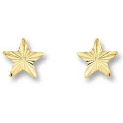Paar Ohrhänger ONE ELEMENT "Stern Ohrringe Ohrstecker aus 333 Gelbgold", gold, Ohrringe, Damen, Kinder, Gelbgold 333, Damen Gold Schmuck Stern