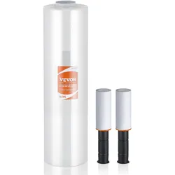 VEVOR Stretchfolie 381 mm x 366 m 1 Packung 80 Gauge Industriestärke transparente langlebige Palettenfolie strapazierfähige Schrumpffolie mit Griffen zum Verpacken von Paletten Versand und Umzügen