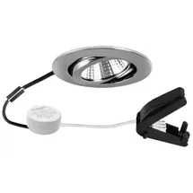 Brumberg LED-Einbaustrahler 230V rund Aluminium, Chrom