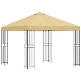 vidaXL Pavillon 3 x 3 m inkl. 4 Seitenteile Creme