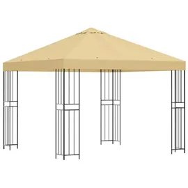 vidaXL Pavillon 3 x 3 m inkl. 4 Seitenteile Creme