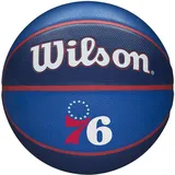 Wilson Basketball NBA TEAM TRIBUTE, PHILADELPHIA 76ERS, Outdoor, Gummi, Größe: 7