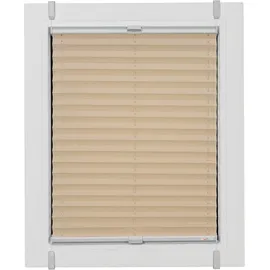 SUNLINES Plissee One Size Style Crepe, blickdicht, ohne Bohren, verspannt, Klemmfix, Zubehörfarbe grau, zum Klemmen gelb 60 cm x 160 cm