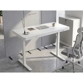 Beliani Schreibtisch Weiß 120 x 60 cm elektrisch höhenverstellbar PENLY in - (W) (H) 70 x (L) | Gr.: onesize