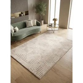 KADIMA DESIGN ILLER Kurzflorteppich 120 x 170 cm Beige