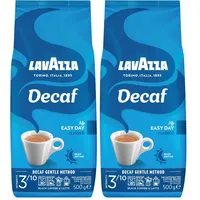 Lavazza, Caffè Decaffeinato, Entkoffeinierte Arabica und Robusta Kaffeebohnen, Kaffee mit Mandel- und Honigaroma, Intensität 3/10, Mittlere Röstung, 500 g (2er Pack)