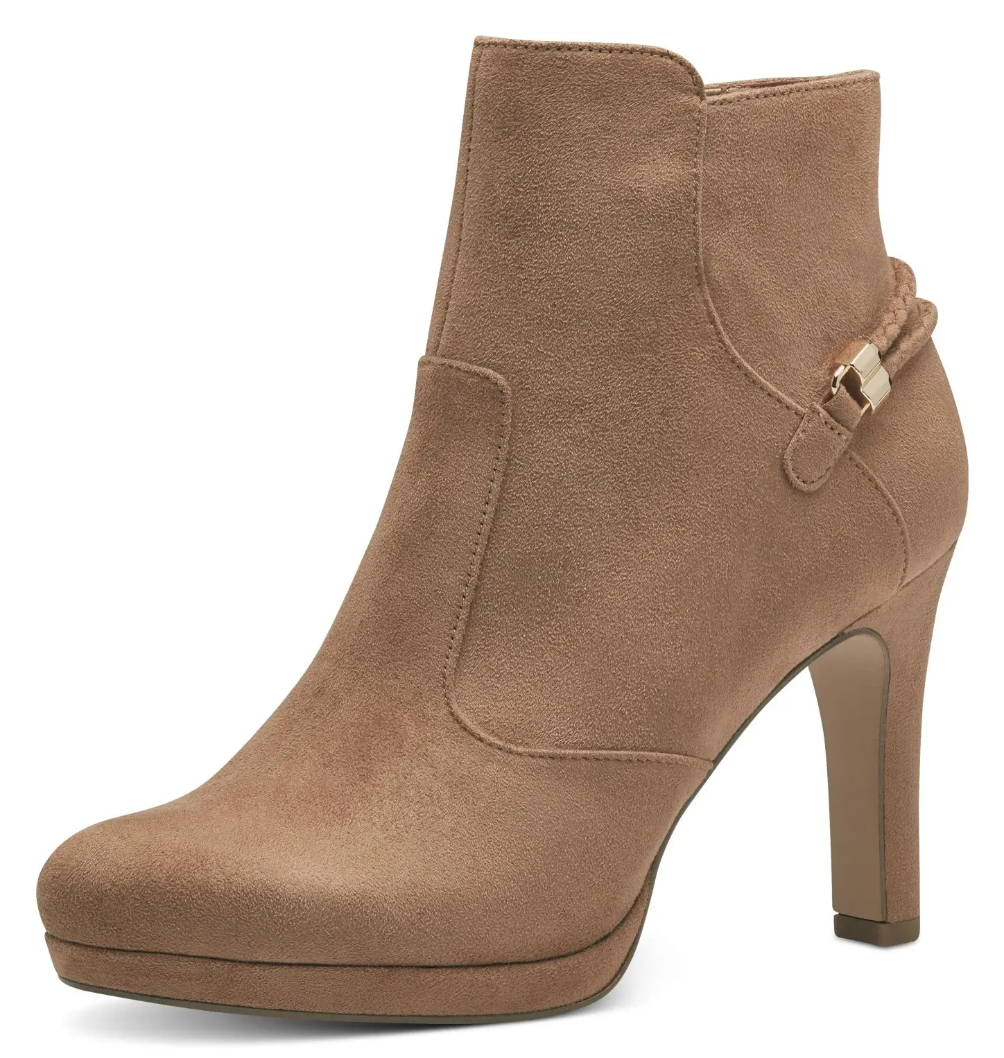 Tamaris High-Heel-Stiefelette, mit Schmuckelement an der Ferse Tamaris camelfarben 40