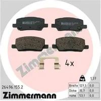 ZIMMERMANN Bremsbelagsatz, Scheibenbremse