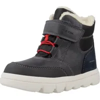 GEOX B WILLABOOM BOY B AB Ankle Boot, Navy/RED, 26