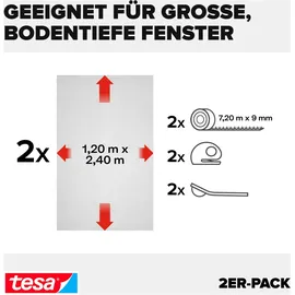 Tesa Fliegengitter COMFORT 120 x 240 cm Anthrazit