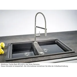 Franke BFG 620-86 links Einbauspüle Onyx Excenterbetätigung 860 x 500 mm