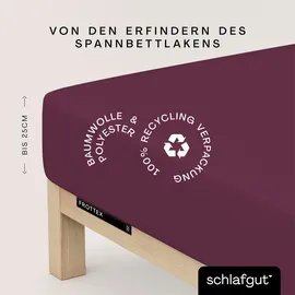 schlafgut Frottex 120 x 200 - 130 x 200 cm purple deep