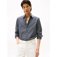 Tommy Hilfiger Langarmhemd »CORE HAIRLINE POPLIN« regular fit, Button-down-Kragen,